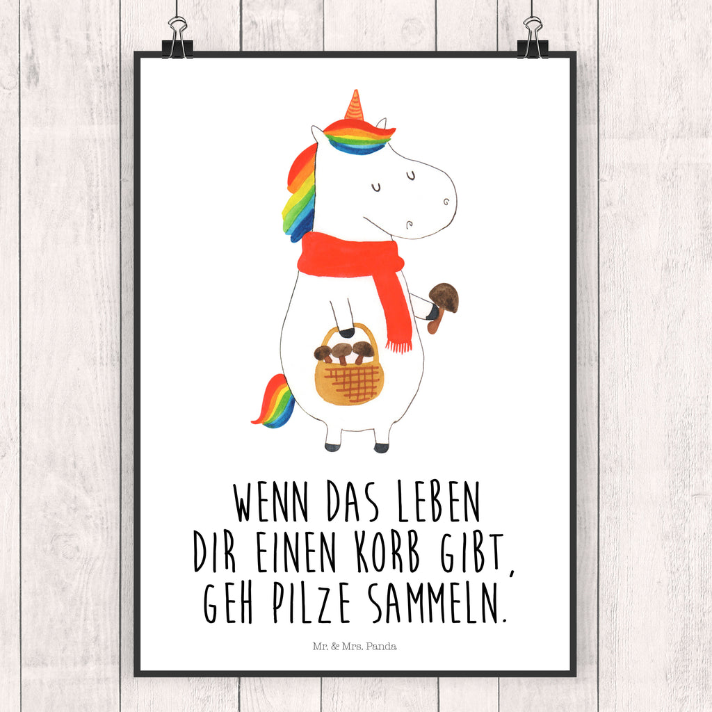 Poster Einhorn Pilz Poster, Wandposter, Bild, Wanddeko, Küchenposter, Kinderposter, Wanddeko Bild, Raumdekoration, Wanddekoration, Handgemaltes Poster, Mr. & Mrs. Panda Poster, Designposter, Kunstdruck, Posterdruck, Einhorn, Einhörner, Einhorn Deko, Pegasus, Unicorn, Pilze, Pilzsammler, Motivation, Spruch, Liebeskummer