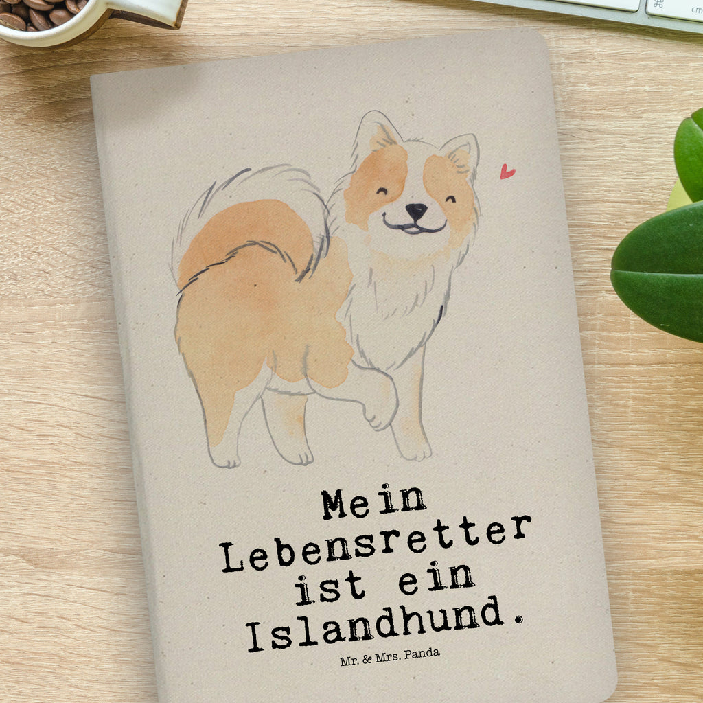 Baumwoll Notizbuch Islandhund Lebensretter Notizen, Eintragebuch, Tagebuch, Notizblock, Adressbuch, Journal, Kladde, Skizzenbuch, Notizheft, Schreibbuch, Schreibheft, Hund, Hunderasse, Rassehund, Hundebesitzer, Geschenk, Tierfreund, Schenken, Welpe, Islandhund, isländischer Schäferhund