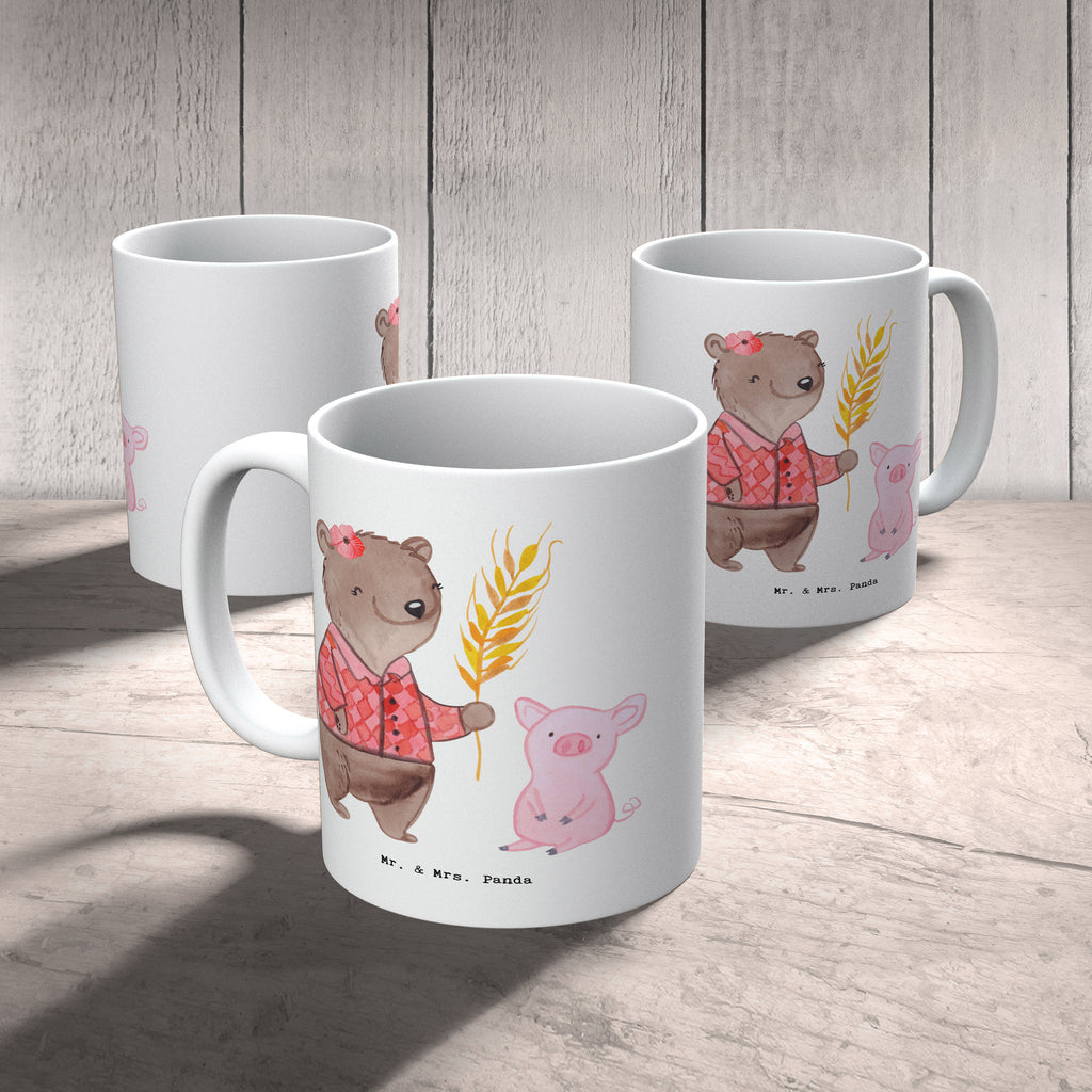 Tasse Bäuerin mit Herz Tasse, Kaffeetasse, Teetasse, Becher, Kaffeebecher, Teebecher, Keramiktasse, Porzellantasse, Büro Tasse, Geschenk Tasse, Tasse Sprüche, Tasse Motive, Kaffeetassen, Tasse bedrucken, Designer Tasse, Cappuccino Tassen, Schöne Teetassen, Beruf, Ausbildung, Jubiläum, Abschied, Rente, Kollege, Kollegin, Geschenk, Schenken, Arbeitskollege, Mitarbeiter, Firma, Danke, Dankeschön, Landwirtin, Bäuerin, Tierwirtin, Agronomin, Farmerin, Bauernhof