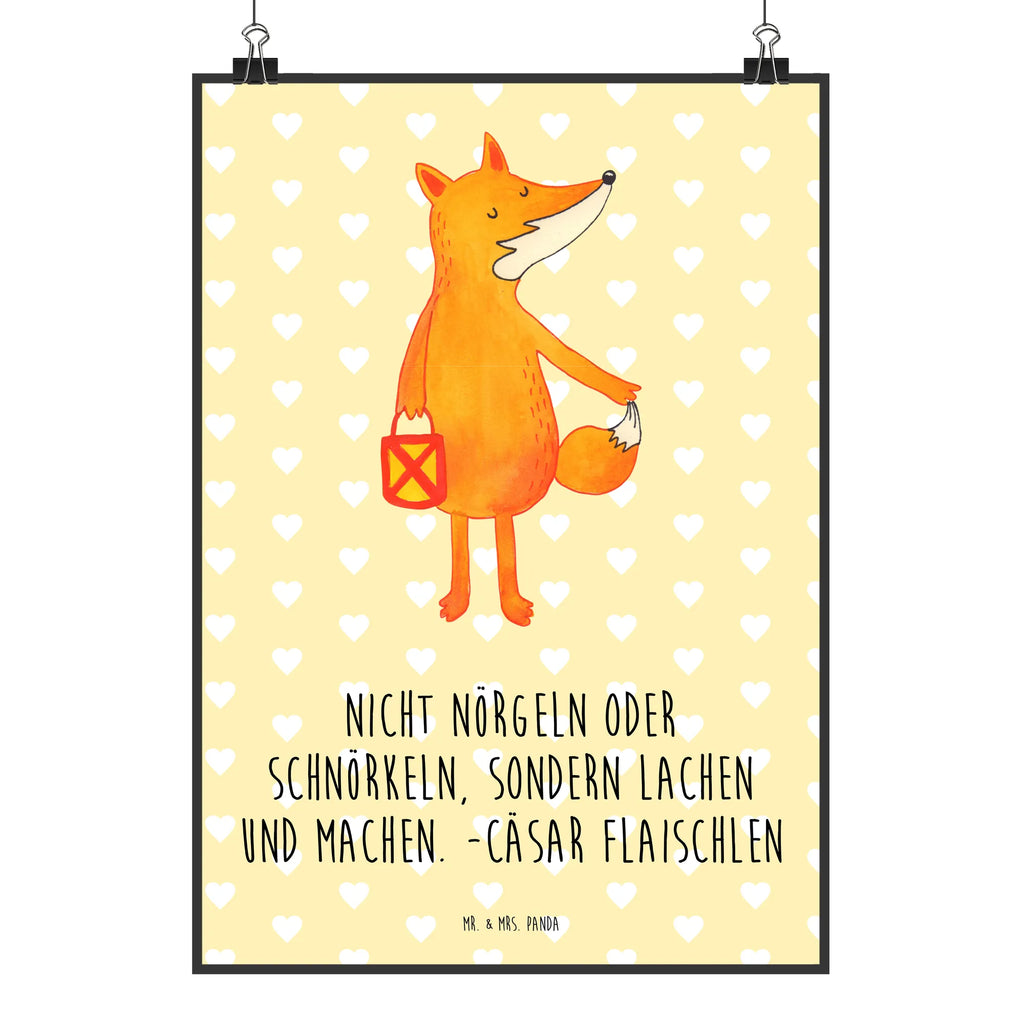 Poster Fuchs Laterne Poster, Wandposter, Bild, Wanddeko, Küchenposter, Kinderposter, Wanddeko Bild, Raumdekoration, Wanddekoration, Handgemaltes Poster, Mr. & Mrs. Panda Poster, Designposter, Kunstdruck, Posterdruck, Fuchs, Füchse, Spruch trösten, Liebeskummer Spruch, Laterne, Sankt Martin, Laternenumzug, Aufmuntern, Cäsar Otto Hugo Flaischlen