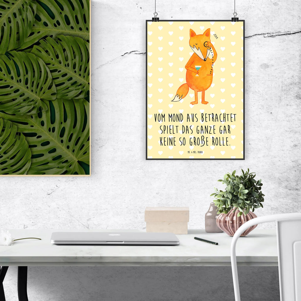 Poster Fuchs Lord Poster, Wandposter, Bild, Wanddeko, Küchenposter, Kinderposter, Wanddeko Bild, Raumdekoration, Wanddekoration, Handgemaltes Poster, Mr. & Mrs. Panda Poster, Designposter, Kunstdruck, Posterdruck, Fuchs, Füchse, tröstende Worte, Spruch lustig, Liebeskummer Geschenk, Motivation Spruch, Problemlösung