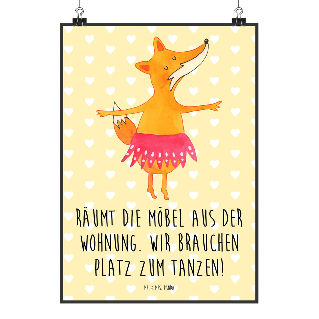 Poster Fuchs Ballerina Poster, Wandposter, Bild, Wanddeko, Küchenposter, Kinderposter, Wanddeko Bild, Raumdekoration, Wanddekoration, Handgemaltes Poster, Mr. & Mrs. Panda Poster, Designposter, Kunstdruck, Posterdruck, Fuchs, Fuchs Spruch, Füchse, Füchsin, Ballerina, Ballett, Tänzerin, Tanzen, Party, Einladung, Geburtstag