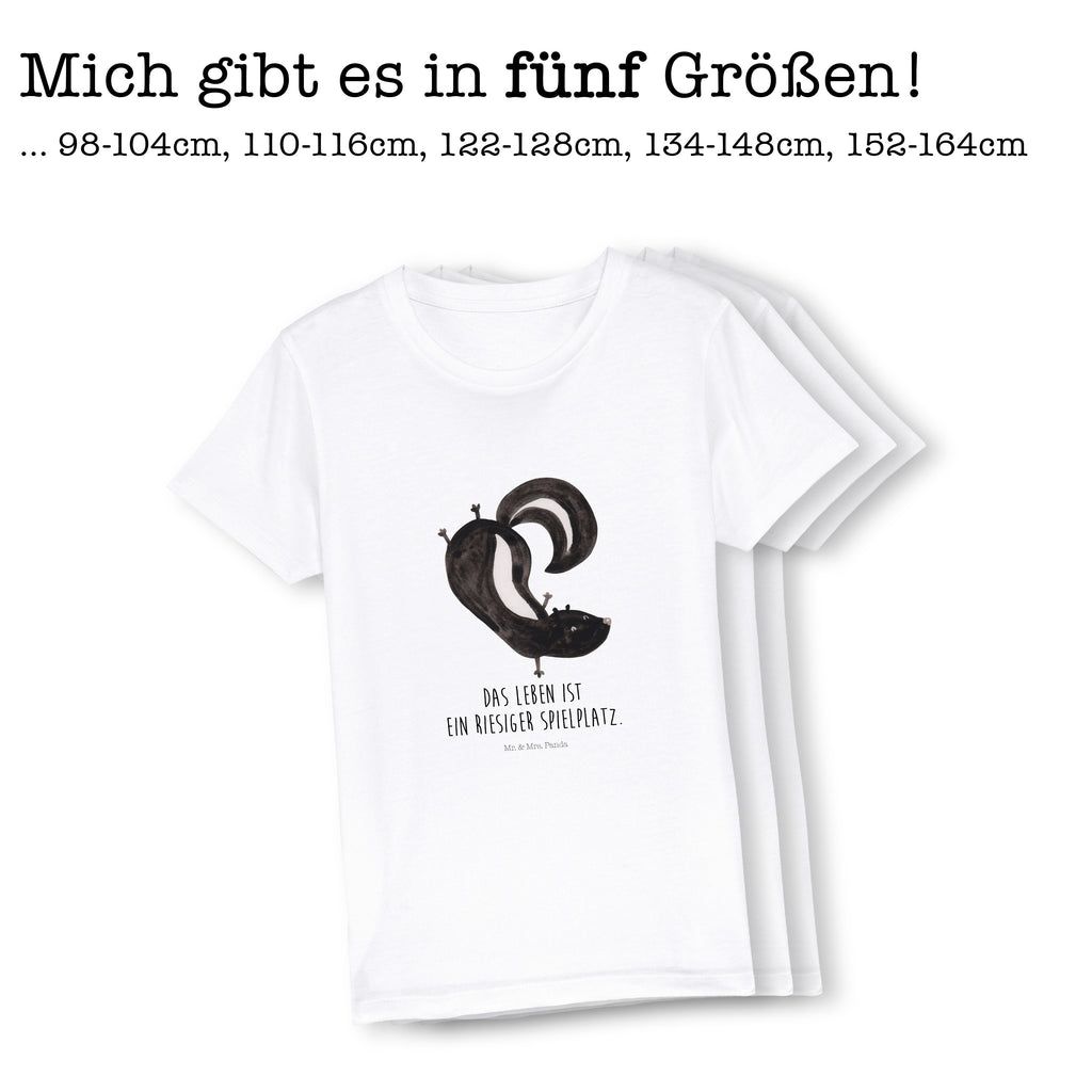 Organic Kinder T-Shirt Stinktier Handstand Kinder T-Shirt, Kinder T-Shirt Mädchen, Kinder T-Shirt Jungen, Stinktier, Skunk, Wildtier, Raubtier, Stinker, Stinki, Spielplatz, verpielt, Kind