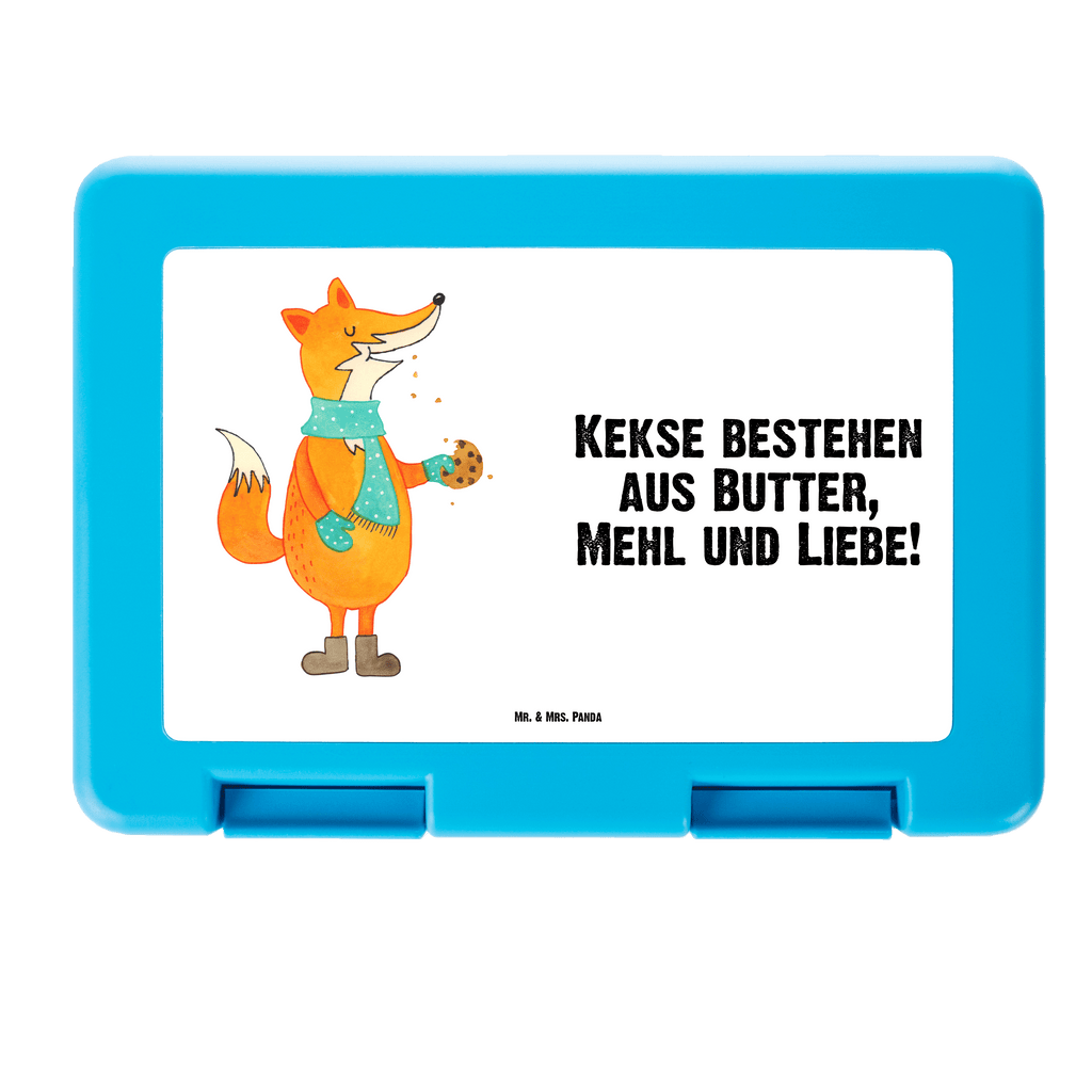 Brotdose Fuchs Keks Brotbox, Snackbox, Lunch box, Butterbrotdose, Brotzeitbox, Fuchs, Füchse, Backen Spruch, Kekse, Winter, Weihnachtszeit, Plätzchen, Liebe, Küche Deko