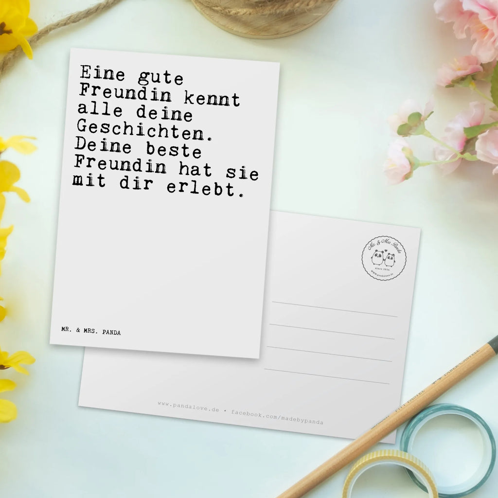 Postkarte Eine gute Freundin kennt... Postkarte, Karte, Geschenkkarte, Grußkarte, Einladung, Ansichtskarte, Geburtstagskarte, Einladungskarte, Dankeskarte, Ansichtskarten, Einladung Geburtstag, Einladungskarten Geburtstag, Spruch, Sprüche, lustige Sprüche, Weisheiten, Zitate, Spruch Geschenke, Spruch Sprüche Weisheiten Zitate Lustig Weisheit Worte