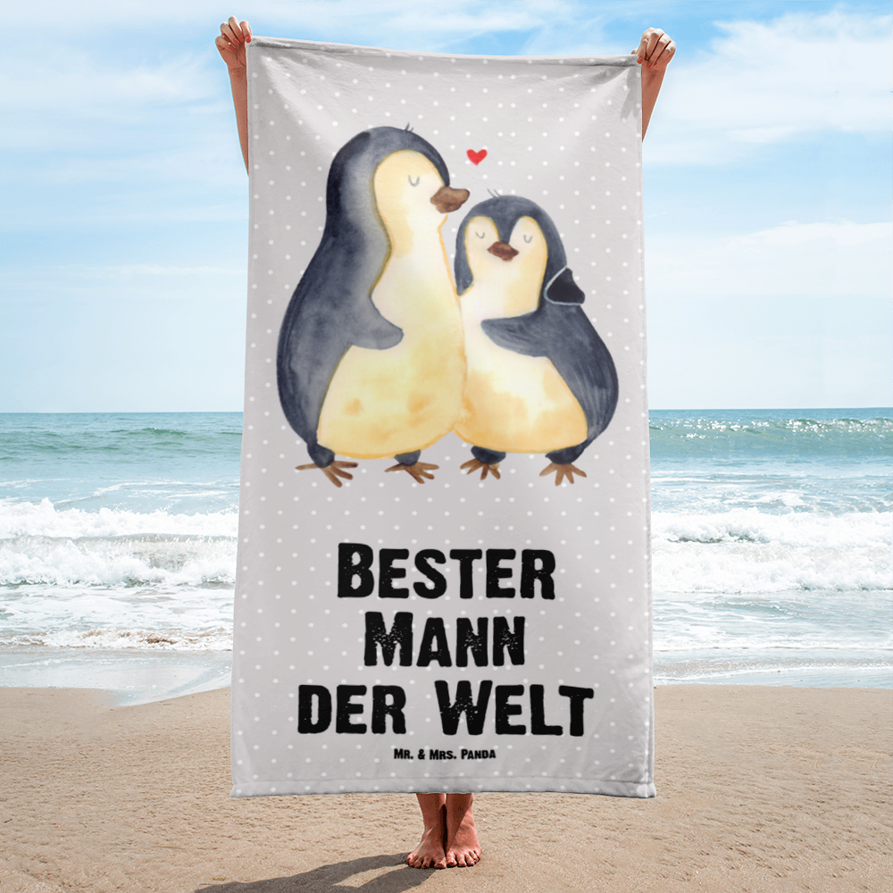 XL Badehandtuch Pinguin Bester Mann der Welt Handtuch, Badetuch, Duschtuch, Strandtuch, Saunatuch, für, Dankeschön, Geschenk, Schenken, Geburtstag, Geburtstagsgeschenk, Geschenkidee, Danke, Bedanken, Mitbringsel, Freude machen, Geschenktipp, Ehemann, Beste, Mann, Partner, Freund, Traummann, Liebling, Ehepartner, Ehe, Gatte, Lebensgefährte, Bräutigam, Kleinigkeit