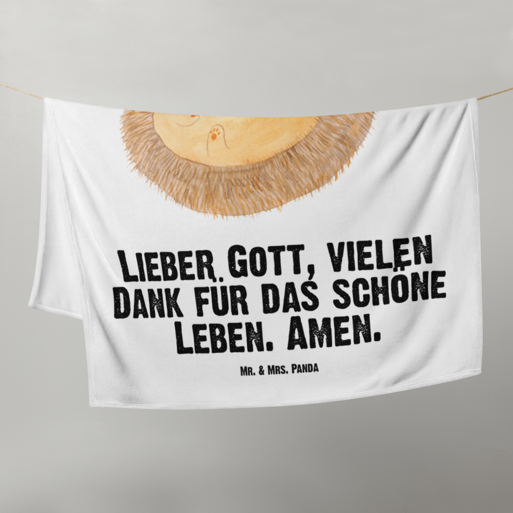 Babydecke Igel betet Babydecke, Babygeschenk, Geschenk Geburt, Babyecke Kuscheldecke, Krabbeldecke, Tiermotive, Gute Laune, lustige Sprüche, Tiere, Igel, Igel mit Hut, Sonnenhut, Gott, Amen, beten, Leben, Dankbarkeit, Dankbar sein, dankbar, genießen