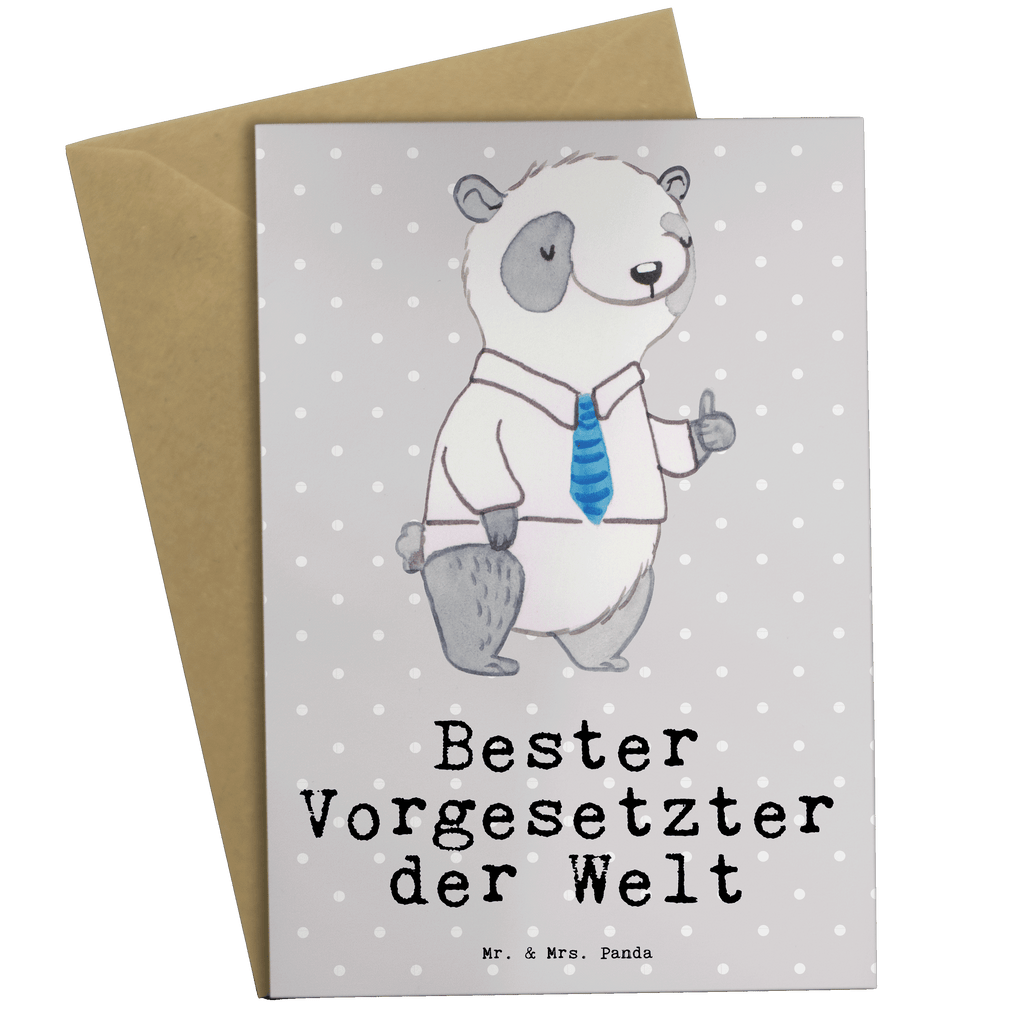 Grußkarte Panda Bester Vorgesetzter der Welt Grußkarte, Klappkarte, Einladungskarte, Glückwunschkarte, Hochzeitskarte, Geburtstagskarte, Karte, Ansichtskarten, für, Dankeschön, Geschenk, Schenken, Geburtstag, Geburtstagsgeschenk, Geschenkidee, Danke, Bedanken, Mitbringsel, Freude machen, Geschenktipp, Chef, Boss, Abschiedsgeschenk, Abteilungsleiter, Kollege, Vorgesetzter, Vorgesetzte, Arbeit, Leiter, Arbeitgeber, Führungskraft