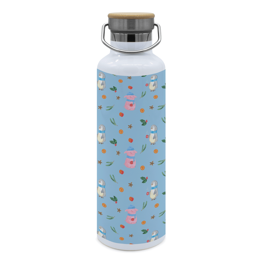 Trinkflasche Schwein Glühwein Muster Thermosflasche, Isolierflasche, Edelstahl, Trinkflasche, isoliert, Wamrhaltefunktion, Sportflasche, Flasche zum Sport, Sportlerflasche, Winter, Weihnachten, Weihnachtsdeko, Nikolaus, Advent, Heiligabend, Wintermotiv, Glühschwein, Glühwein, Weihnachtsmarkt, Punsch