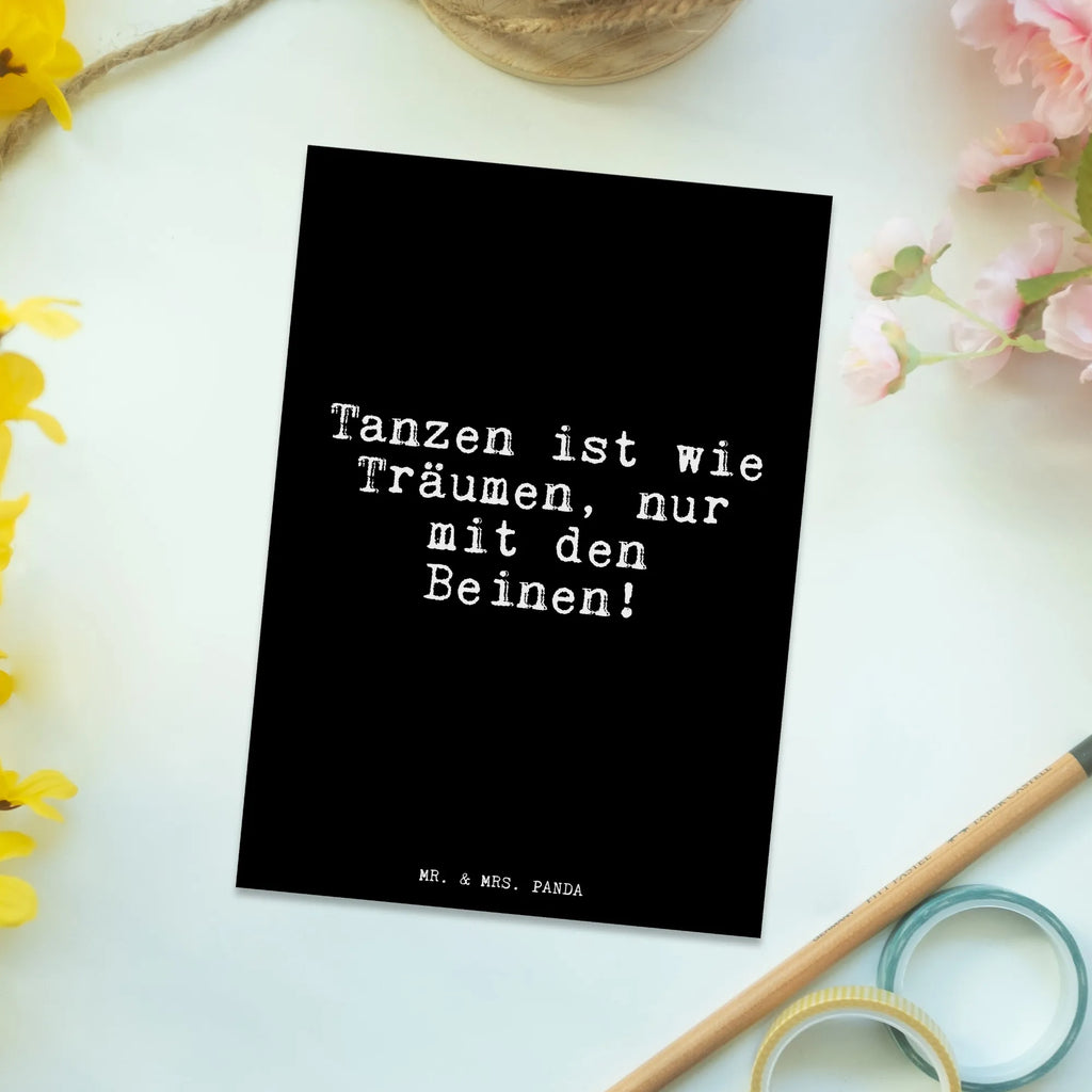 Postkarte Tanzen ist wie Träumen,... Postkarte, Karte, Geschenkkarte, Grußkarte, Einladung, Ansichtskarte, Geburtstagskarte, Einladungskarte, Dankeskarte, Ansichtskarten, Einladung Geburtstag, Einladungskarten Geburtstag, Spruch, Sprüche, lustige Sprüche, Weisheiten, Zitate, Spruch Geschenke, Glizer Spruch Sprüche Weisheiten Zitate Lustig Weisheit Worte