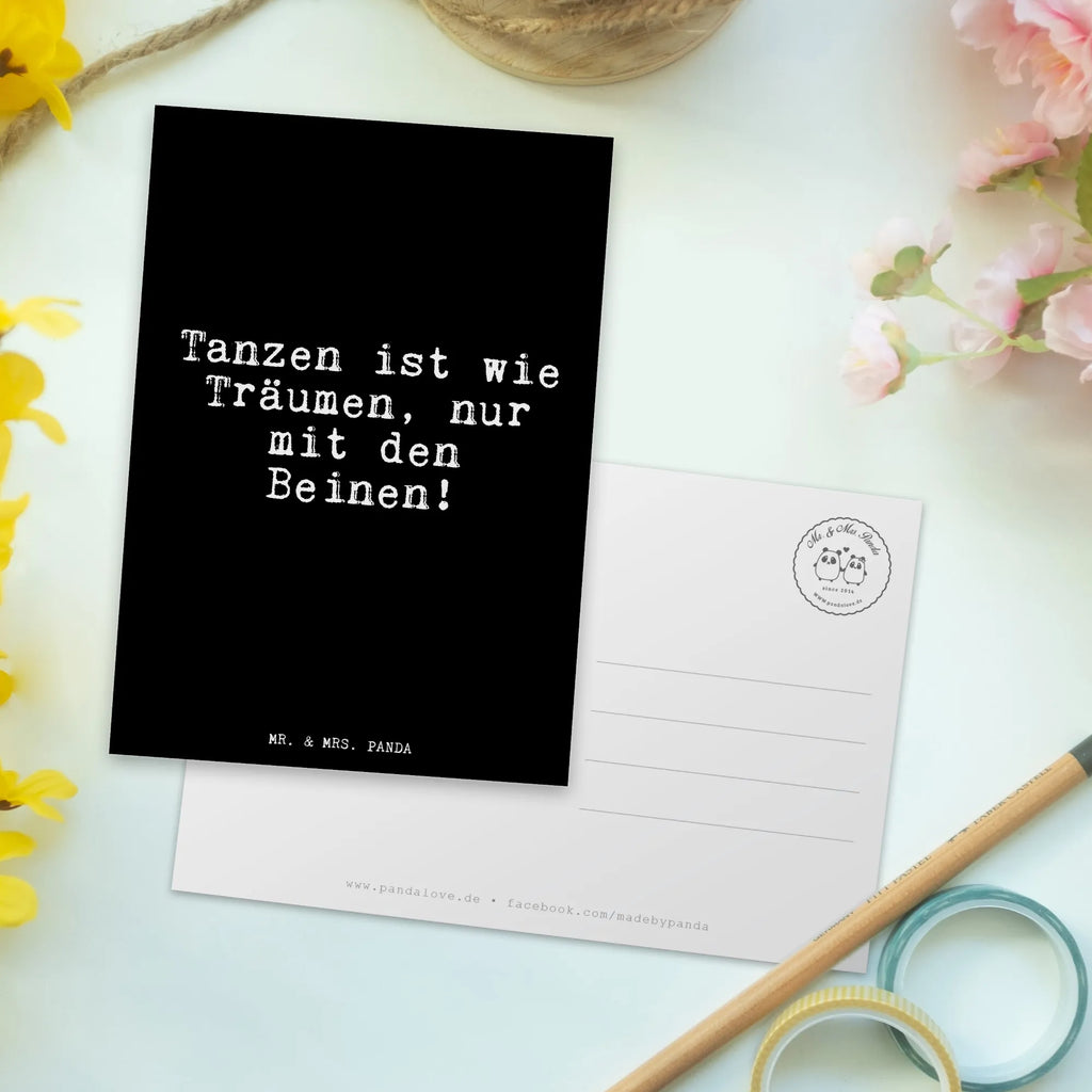 Postkarte Tanzen ist wie Träumen,... Postkarte, Karte, Geschenkkarte, Grußkarte, Einladung, Ansichtskarte, Geburtstagskarte, Einladungskarte, Dankeskarte, Ansichtskarten, Einladung Geburtstag, Einladungskarten Geburtstag, Spruch, Sprüche, lustige Sprüche, Weisheiten, Zitate, Spruch Geschenke, Glizer Spruch Sprüche Weisheiten Zitate Lustig Weisheit Worte