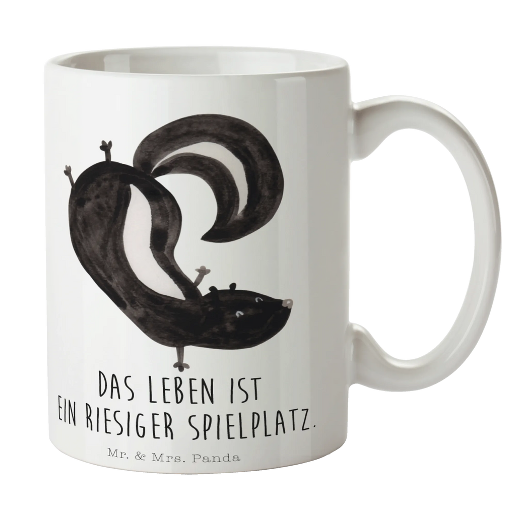 Tasse Stinktier Handstand Tasse, Kaffeetasse, Teetasse, Becher, Kaffeebecher, Teebecher, Keramiktasse, Porzellantasse, Büro Tasse, Geschenk Tasse, Tasse Sprüche, Tasse Motive, Kaffeetassen, Tasse bedrucken, Designer Tasse, Cappuccino Tassen, Schöne Teetassen, Stinktier, Skunk, Wildtier, Raubtier, Stinker, Stinki, Spielplatz, verpielt, Kind