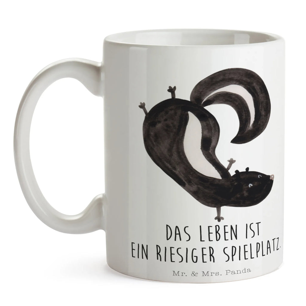 Tasse Stinktier Handstand Tasse, Kaffeetasse, Teetasse, Becher, Kaffeebecher, Teebecher, Keramiktasse, Porzellantasse, Büro Tasse, Geschenk Tasse, Tasse Sprüche, Tasse Motive, Kaffeetassen, Tasse bedrucken, Designer Tasse, Cappuccino Tassen, Schöne Teetassen, Stinktier, Skunk, Wildtier, Raubtier, Stinker, Stinki, Spielplatz, verpielt, Kind