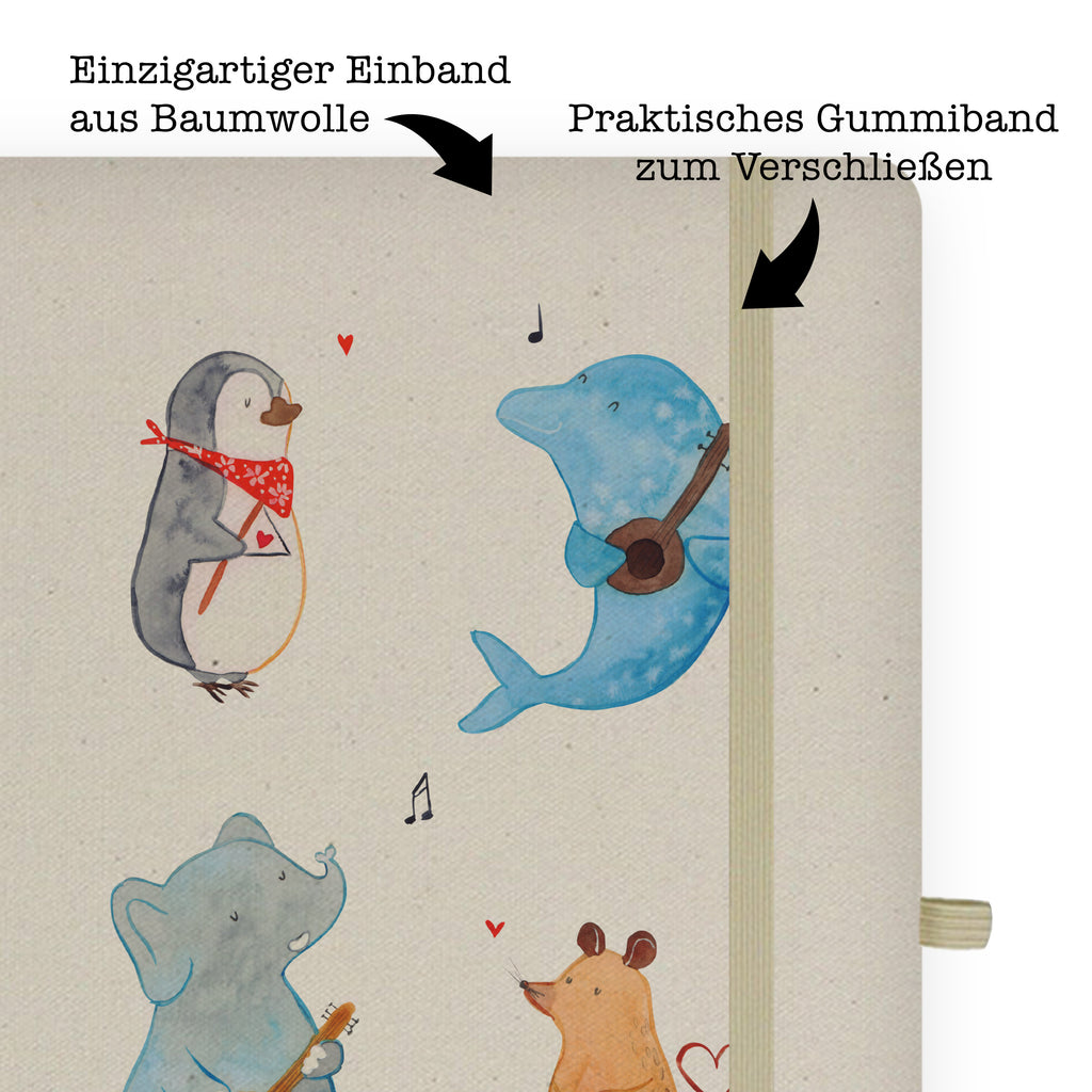 DIN A4 Personalisiertes Notizbuch Big Band Personalisiertes Notizbuch, Notizbuch mit Namen, Notizbuch bedrucken, Personalisierung, Namensbuch, Namen, Tiermotive, Gute Laune, lustige Sprüche, Tiere, Hund, Pinguin, Maus, Elefant, Delfin, Gitarre, Band, Triangel, Musikanten, Musik