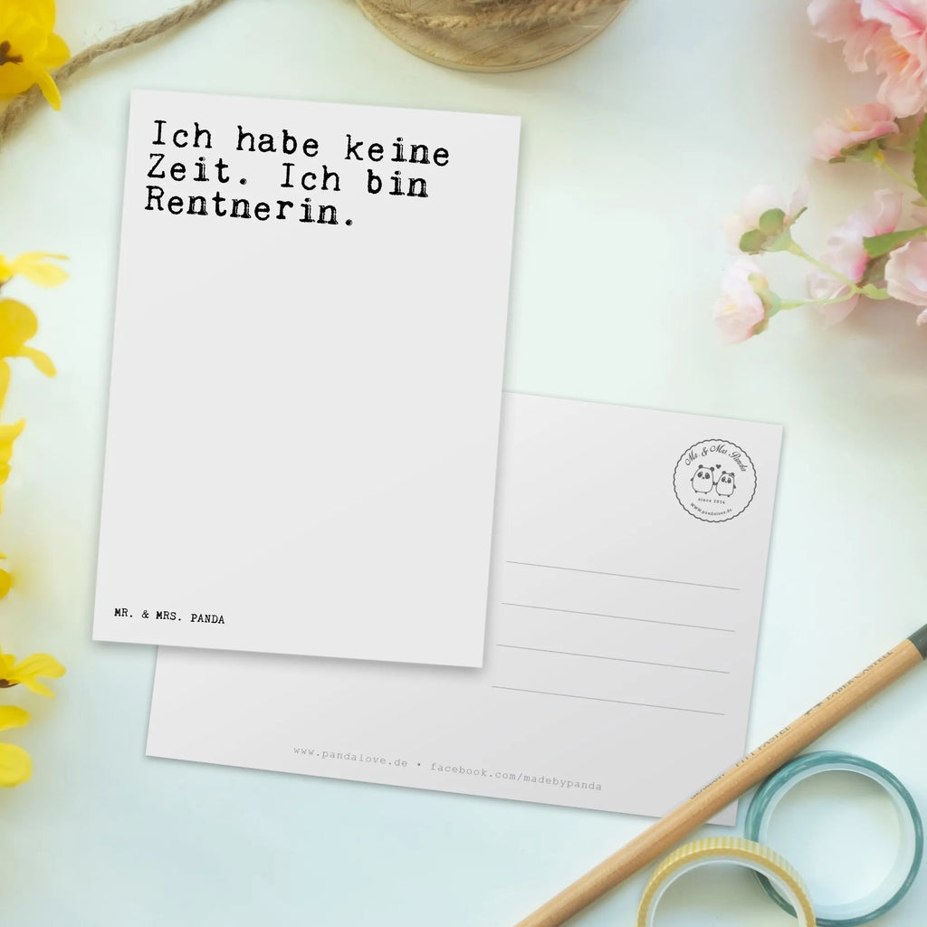 Postkarte Sprüche und Zitate Ich habe keine Zeit. Ich bin Rentnerin. Postkarte, Karte, Geschenkkarte, Grußkarte, Einladung, Ansichtskarte, Geburtstagskarte, Einladungskarte, Dankeskarte, Ansichtskarten, Einladung Geburtstag, Einladungskarten Geburtstag, Spruch, Sprüche, lustige Sprüche, Weisheiten, Zitate, Spruch Geschenke, Spruch Sprüche Weisheiten Zitate Lustig Weisheit Worte