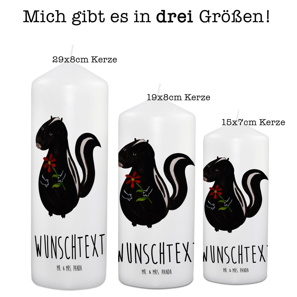 Personalisierte Kerze Stinktier Blume Kerze, Taufkerze, Kommunionskerze, Geburtstagskerze, Geschenk Kerze, Taufgeschenk Kerze, Kerze mit Druck, Besondere Kerze, Geschenkidee Kerze, Kerze für Kommunion, kerze personalisiert, personalisierte kerze, personalisierte kerzen, Stinktier, Skunk, Wildtier, Raubtier, Stinker, Stinki, Tagträumer, verträumt, Dreams, Träume