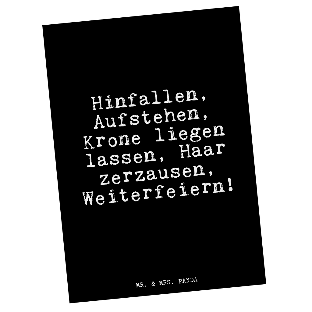 Postkarte Hinfallen, Aufstehen, Krone liegen... Postkarte, Karte, Geschenkkarte, Grußkarte, Einladung, Ansichtskarte, Geburtstagskarte, Einladungskarte, Dankeskarte, Ansichtskarten, Einladung Geburtstag, Einladungskarten Geburtstag, Spruch, Sprüche, lustige Sprüche, Weisheiten, Zitate, Spruch Geschenke, Glizer Spruch Sprüche Weisheiten Zitate Lustig Weisheit Worte