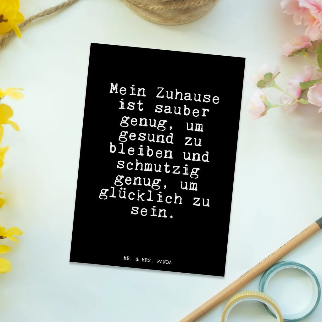 Postkarte Mein Zuhause ist sauber... Postkarte, Karte, Geschenkkarte, Grußkarte, Einladung, Ansichtskarte, Geburtstagskarte, Einladungskarte, Dankeskarte, Ansichtskarten, Einladung Geburtstag, Einladungskarten Geburtstag, Spruch, Sprüche, lustige Sprüche, Weisheiten, Zitate, Spruch Geschenke, Glizer Spruch Sprüche Weisheiten Zitate Lustig Weisheit Worte