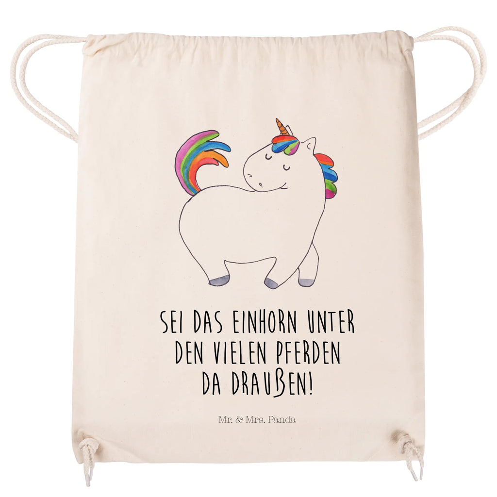 Sportbeutel Einhorn Stolzieren Sportbeutel, Turnbeutel, Beutel, Sporttasche, Tasche, Stoffbeutel, Sportbeutel Kinder, Gymsack, Beutel Rucksack, Kleine Sporttasche, Sportzubehör, Turnbeutel Baumwolle, Einhorn, Einhörner, Einhorn Deko, Pegasus, Unicorn, stolz, anders, bunt, Pferd, Reiter, Reiten, Freundin, Geschenk