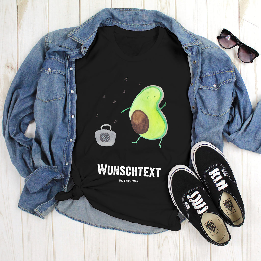 Personalisiertes T-Shirt Avocado tanzt T-Shirt Personalisiert, T-Shirt mit Namen, T-Shirt mit Aufruck, Männer, Frauen, Wunschtext, Bedrucken, Avocado, Veggie, Vegan, Gesund