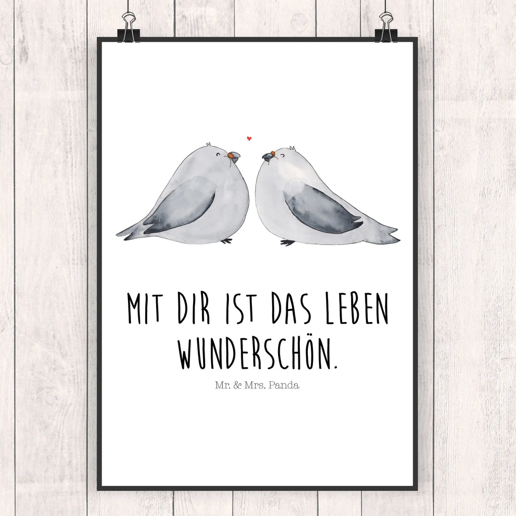 Poster Turteltauben Liebe Poster, Wandposter, Bild, Wanddeko, Küchenposter, Kinderposter, Wanddeko Bild, Raumdekoration, Wanddekoration, Handgemaltes Poster, Mr. & Mrs. Panda Poster, Designposter, Kunstdruck, Posterdruck, Liebe, Partner, Freund, Freundin, Ehemann, Ehefrau, Heiraten, Verlobung, Heiratsantrag, Liebesgeschenk, Jahrestag, Hocheitstag, Turteltauben, Turteltäubchen, Tauben, Verliebt, Verlobt, Verheiratet, Geschenk Freundin, Geschenk Freund, Liebesbeweis, Hochzeitstag, Geschenk Hochzeit