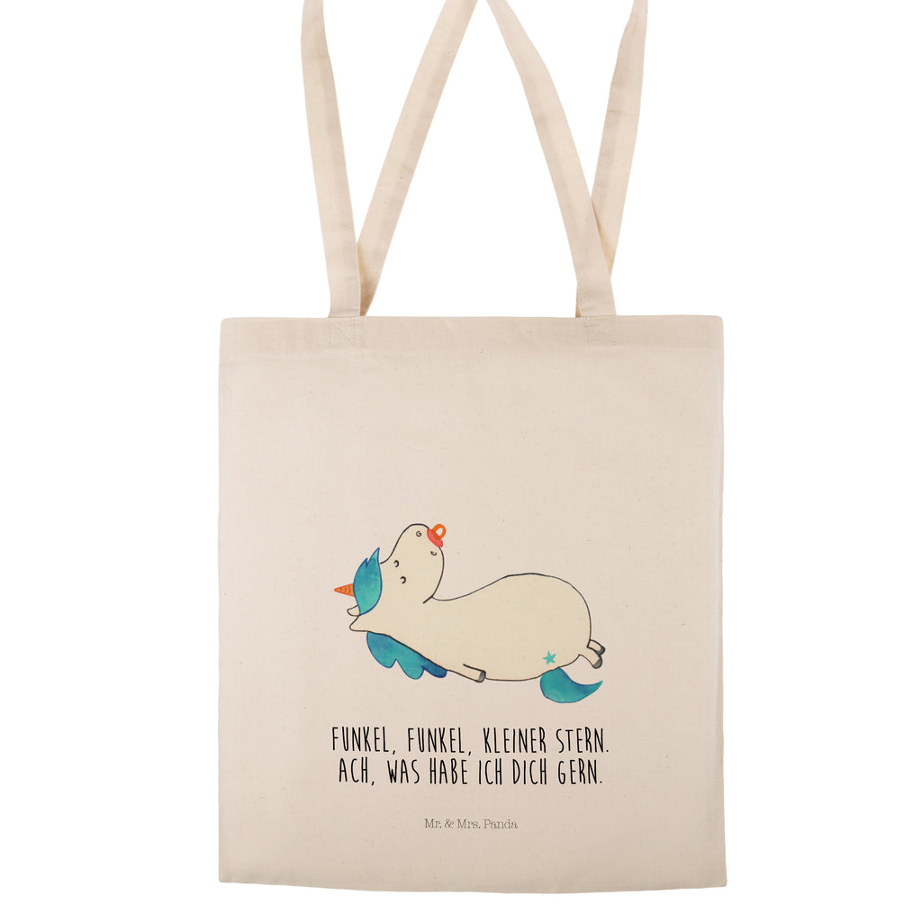 Tragetasche Einhorn Schnuller Beuteltasche, Beutel, Einkaufstasche, Jutebeutel, Stoffbeutel, Tasche, Shopper, Umhängetasche, Strandtasche, Schultertasche, Stofftasche, Tragetasche, Badetasche, Jutetasche, Einkaufstüte, Laptoptasche, Einhorn, Einhörner, Einhorn Deko, Pegasus, Unicorn, Baby, Kleinkind, Geburt, Geburtstag, Säugling, Schnuller, Geschenk Geburt, Mutter, Mama