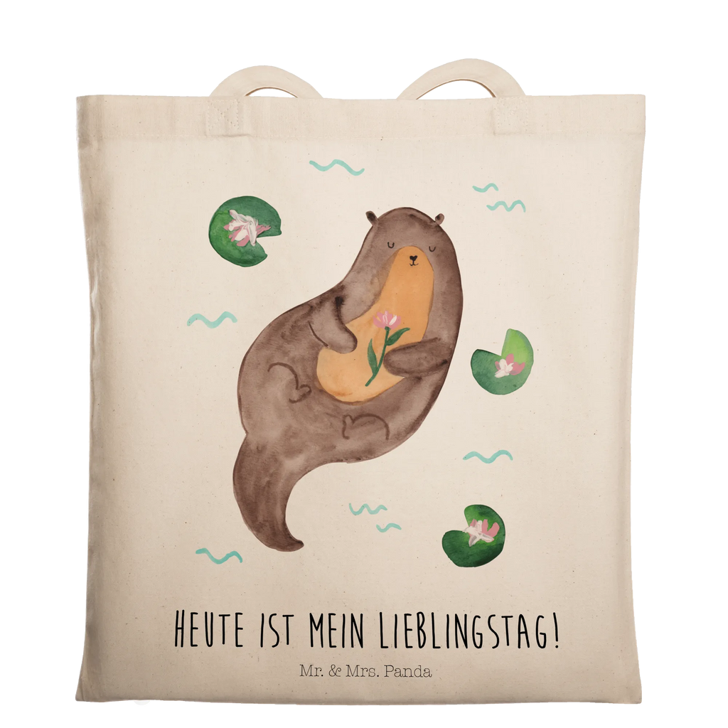 Tragetasche Otter Seerose Beuteltasche, Beutel, Einkaufstasche, Jutebeutel, Stoffbeutel, Tasche, Shopper, Umhängetasche, Strandtasche, Schultertasche, Stofftasche, Tragetasche, Badetasche, Jutetasche, Einkaufstüte, Laptoptasche, Otter, Fischotter, Seeotter, Otter Seeotter See Otter