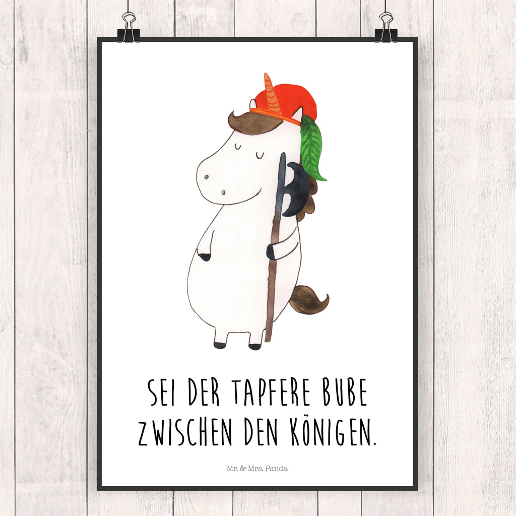 Poster Einhorn Junge Poster, Wandposter, Bild, Wanddeko, Küchenposter, Kinderposter, Wanddeko Bild, Raumdekoration, Wanddekoration, Handgemaltes Poster, Mr. & Mrs. Panda Poster, Designposter, Kunstdruck, Posterdruck, Einhorn, Einhörner, Einhorn Deko, Pegasus, Unicorn, Bube, Mittelalter