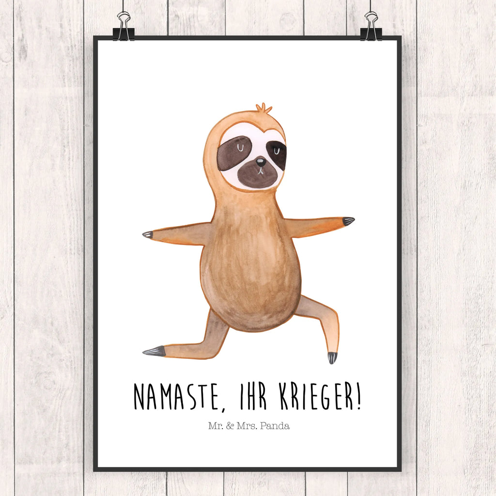 Poster Faultier Yoga Poster, Wandposter, Bild, Wanddeko, Küchenposter, Kinderposter, Wanddeko Bild, Raumdekoration, Wanddekoration, Handgemaltes Poster, Mr. & Mrs. Panda Poster, Designposter, Kunstdruck, Posterdruck, Faultier, Faultier Geschenk, Faultier Deko, Faultiere, faul, Lieblingstier, Yoga, Namaste, Krieger, Yogaübungen, Meditation, Atmung, Gelassenheit, Entspannung