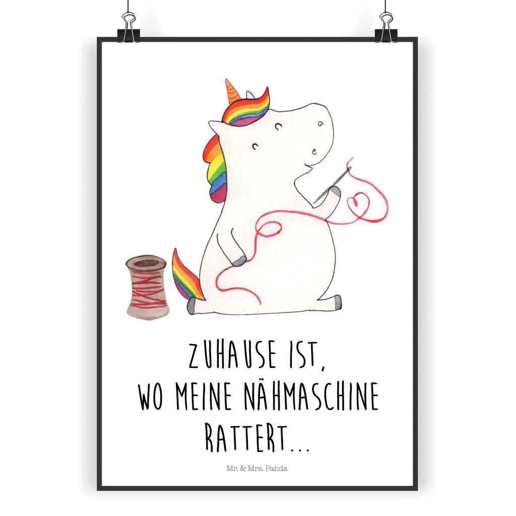 Poster Einhorn Näherin Poster, Wandposter, Bild, Wanddeko, Küchenposter, Kinderposter, Wanddeko Bild, Raumdekoration, Wanddekoration, Handgemaltes Poster, Mr. & Mrs. Panda Poster, Designposter, Kunstdruck, Posterdruck, Einhorn, Einhörner, Einhorn Deko, Unicorn, Näherin, nähen, Mädchen, Freundin, Häkeln, Stricken, basteln, Nähzimmer