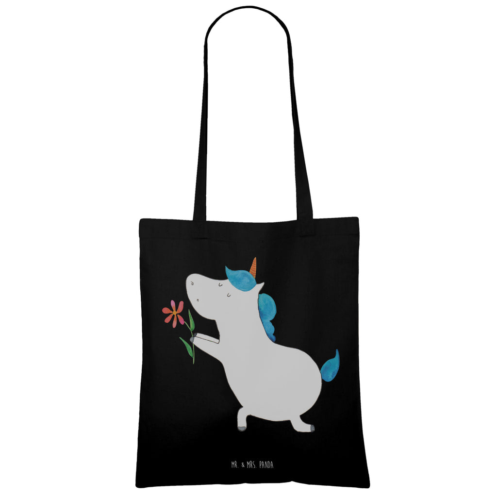 Tragetasche Einhorn Blume Beuteltasche, Beutel, Einkaufstasche, Jutebeutel, Stoffbeutel, Tasche, Shopper, Umhängetasche, Strandtasche, Schultertasche, Stofftasche, Tragetasche, Badetasche, Jutetasche, Einkaufstüte, Laptoptasche, Einhorn, Einhörner, Einhorn Deko, Pegasus, Unicorn, Liebe, Liebesbeweis, Antrag, Heiratsantrag, Verlobung, Ehepaar, Pärchen, Partner, Freund, Freundin, Ehe, heiraten