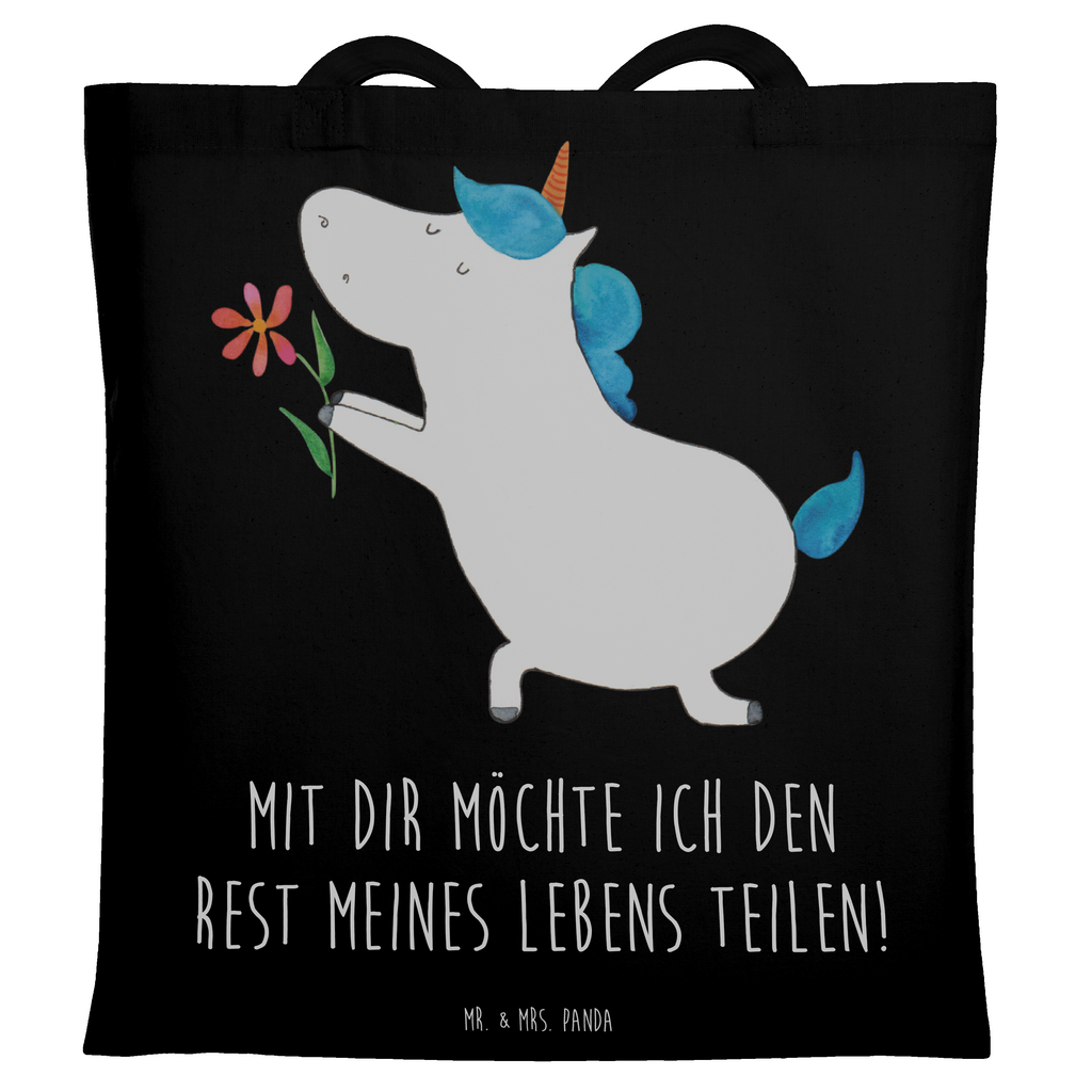 Tragetasche Einhorn Blume Beuteltasche, Beutel, Einkaufstasche, Jutebeutel, Stoffbeutel, Tasche, Shopper, Umhängetasche, Strandtasche, Schultertasche, Stofftasche, Tragetasche, Badetasche, Jutetasche, Einkaufstüte, Laptoptasche, Einhorn, Einhörner, Einhorn Deko, Pegasus, Unicorn, Liebe, Liebesbeweis, Antrag, Heiratsantrag, Verlobung, Ehepaar, Pärchen, Partner, Freund, Freundin, Ehe, heiraten