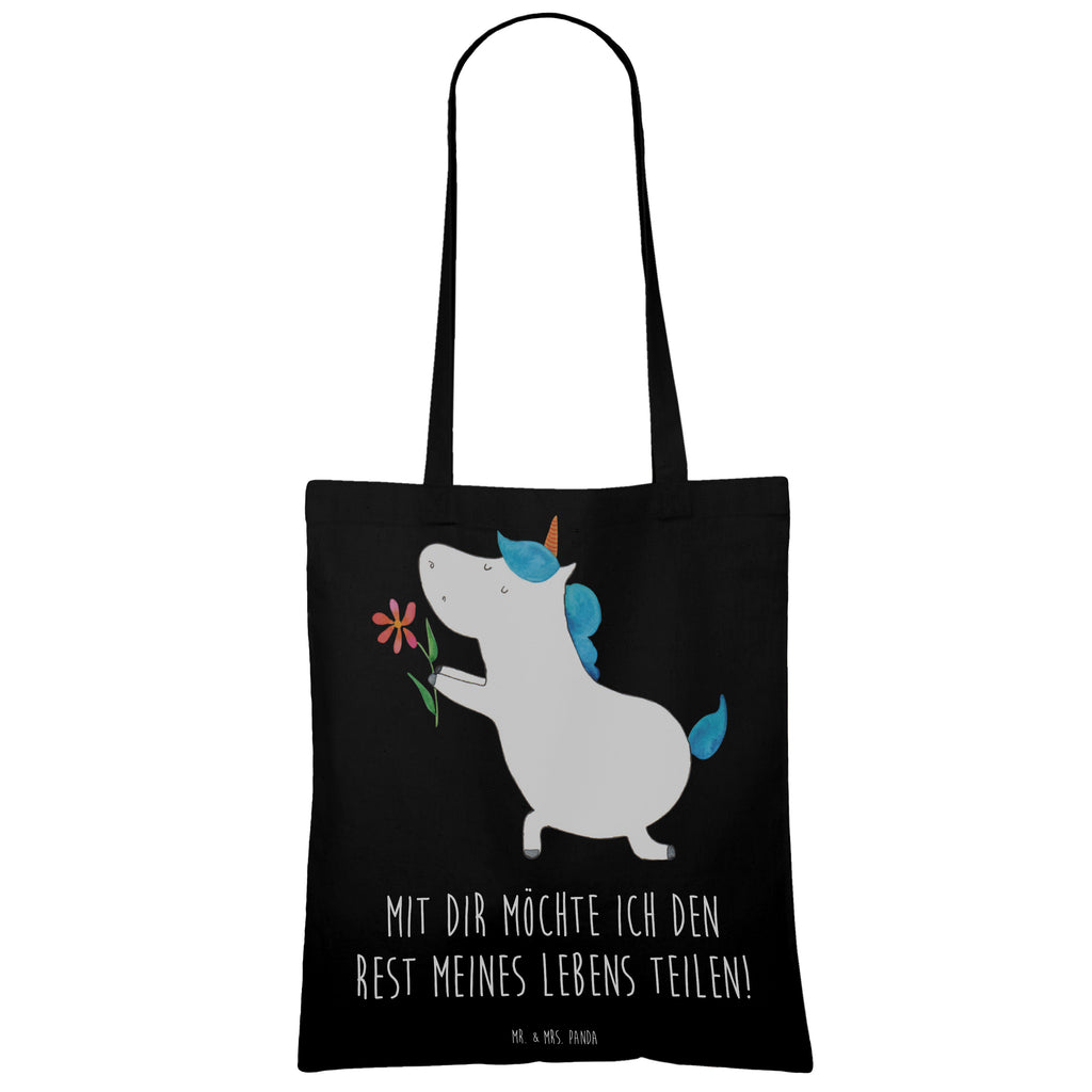 Tragetasche Einhorn Blume Beuteltasche, Beutel, Einkaufstasche, Jutebeutel, Stoffbeutel, Tasche, Shopper, Umhängetasche, Strandtasche, Schultertasche, Stofftasche, Tragetasche, Badetasche, Jutetasche, Einkaufstüte, Laptoptasche, Einhorn, Einhörner, Einhorn Deko, Pegasus, Unicorn, Liebe, Liebesbeweis, Antrag, Heiratsantrag, Verlobung, Ehepaar, Pärchen, Partner, Freund, Freundin, Ehe, heiraten