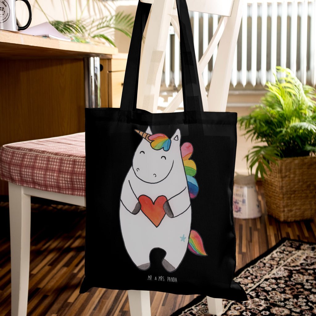 Tragetasche Einhorn Herz Beuteltasche, Beutel, Einkaufstasche, Jutebeutel, Stoffbeutel, Tasche, Shopper, Umhängetasche, Strandtasche, Schultertasche, Stofftasche, Tragetasche, Badetasche, Jutetasche, Einkaufstüte, Laptoptasche, Einhorn, Einhörner, Einhorn Deko, Pegasus, Unicorn, Herz, schlimm, böse, witzig, lustig, Freundin, anders, bunt