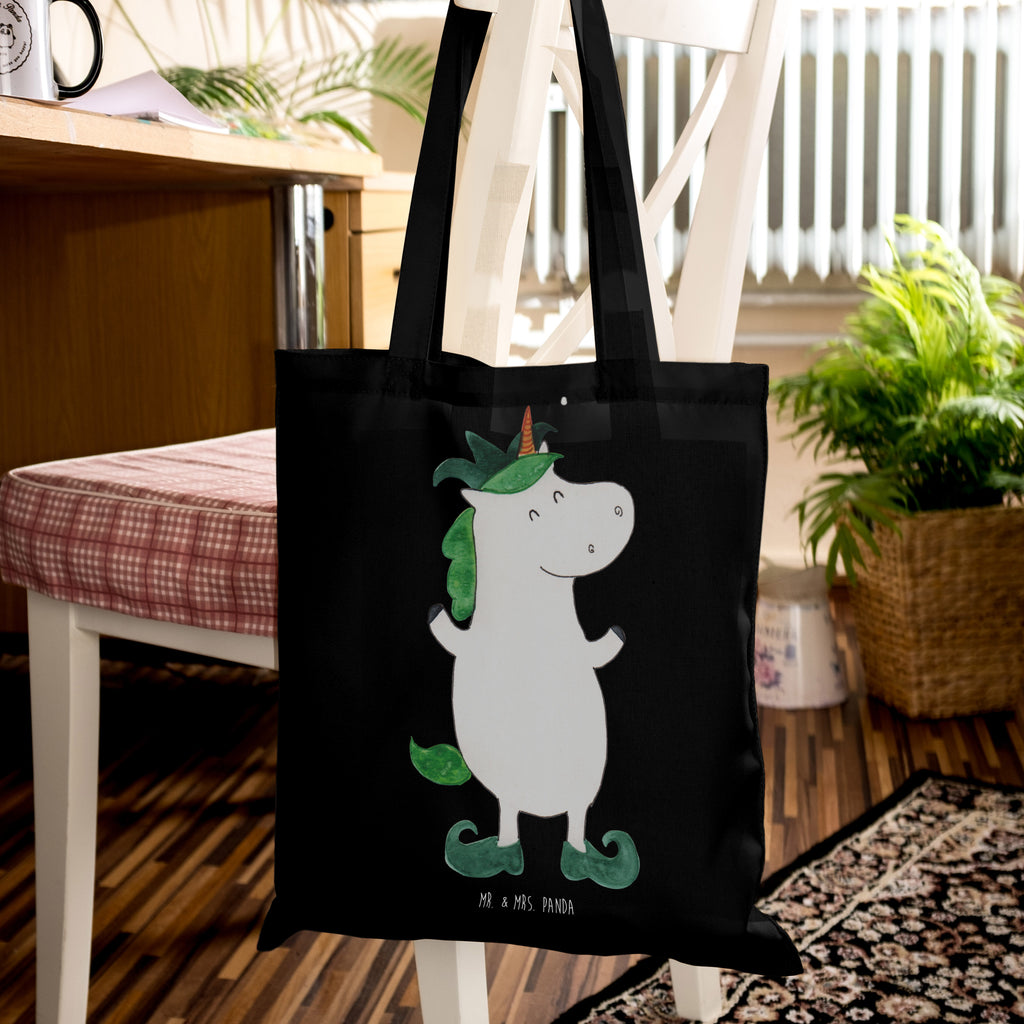 Tragetasche Einhorn Joker Beuteltasche, Beutel, Einkaufstasche, Jutebeutel, Stoffbeutel, Tasche, Shopper, Umhängetasche, Strandtasche, Schultertasche, Stofftasche, Tragetasche, Badetasche, Jutetasche, Einkaufstüte, Laptoptasche, Einhorn, Einhörner, Einhorn Deko, Pegasus, Unicorn, Hofnarr, Kasper, Gaukler, Mittelalter