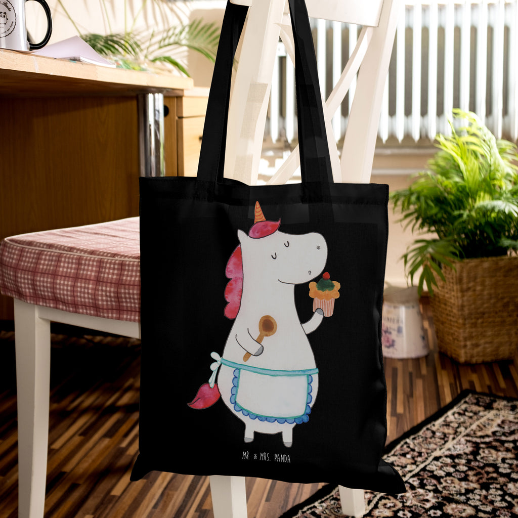 Tragetasche Einhorn Küche Beuteltasche, Beutel, Einkaufstasche, Jutebeutel, Stoffbeutel, Tasche, Shopper, Umhängetasche, Strandtasche, Schultertasche, Stofftasche, Tragetasche, Badetasche, Jutetasche, Einkaufstüte, Laptoptasche, Einhorn, Einhörner, Einhorn Deko, Pegasus, Unicorn, backen, Muffin, Motivation, Träumer, träumen, Bäckerin, Hobbykoch, Koch, Torte, Kuchen