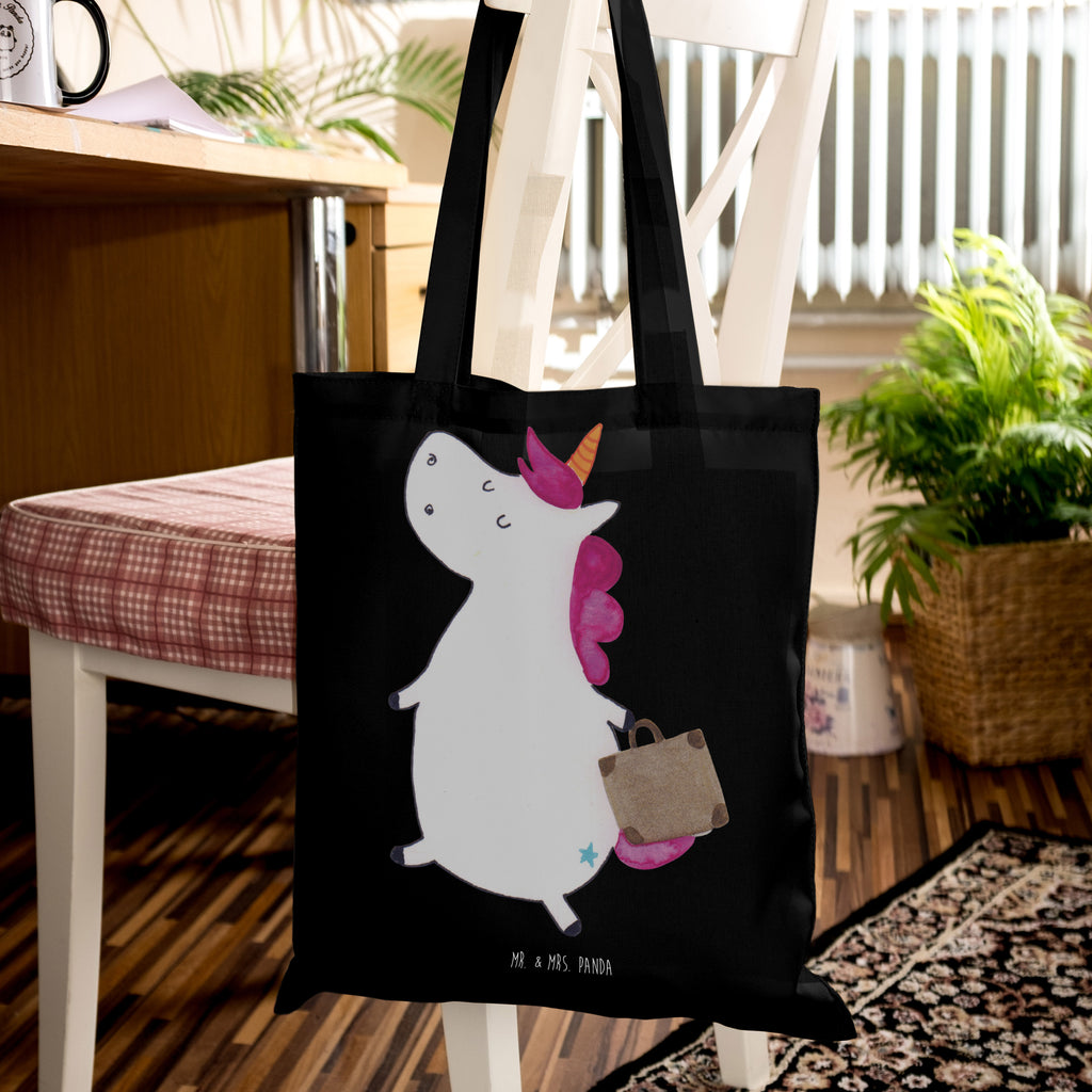 Tragetasche Einhorn Koffer Beuteltasche, Beutel, Einkaufstasche, Jutebeutel, Stoffbeutel, Tasche, Shopper, Umhängetasche, Strandtasche, Schultertasche, Stofftasche, Tragetasche, Badetasche, Jutetasche, Einkaufstüte, Laptoptasche, Einhorn, Einhörner, Einhorn Deko, Pegasus, Unicorn, unicorn, Koffer, Verreisen, Reise, Gepäck, Abenteuer, Erwachsen, Kind, albern, Spaß, lustig, witzig