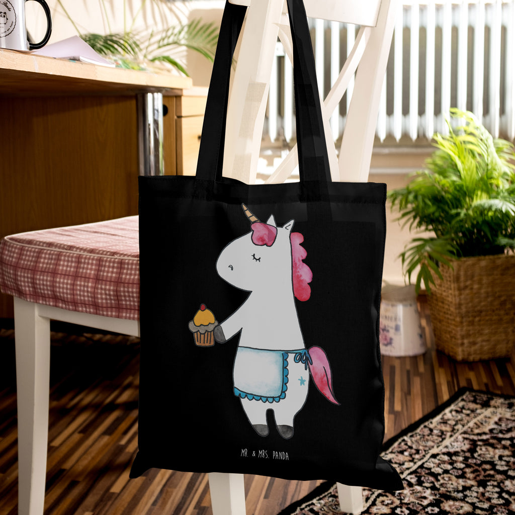 Tragetasche Einhorn Muffin Beuteltasche, Beutel, Einkaufstasche, Jutebeutel, Stoffbeutel, Tasche, Shopper, Umhängetasche, Strandtasche, Schultertasche, Stofftasche, Tragetasche, Badetasche, Jutetasche, Einkaufstüte, Laptoptasche, Einhorn, Einhörner, Einhorn Deko, Pegasus, Unicorn, Geburtstag, Backen, Muffin, Kekse, Geburtstagsgrüße, Glückwünsche, Liebesgrüße, Grüße