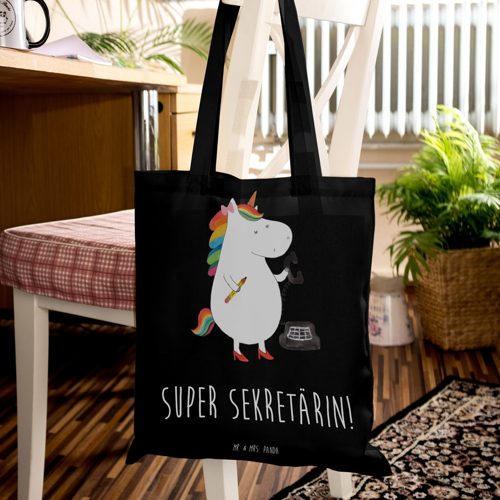 Tragetasche Einhorn Sekretärin Beuteltasche, Beutel, Einkaufstasche, Jutebeutel, Stoffbeutel, Tasche, Shopper, Umhängetasche, Strandtasche, Schultertasche, Stofftasche, Tragetasche, Badetasche, Jutetasche, Einkaufstüte, Laptoptasche, Einhorn, Einhörner, Einhorn Deko, Pegasus, Unicorn, Sekretärin, Büro, Rechtsanwältin, Rechtsanwaltsgehilfin, Steuerbüro, Steuerkanzlei, Bürokraft, Bürohilfe