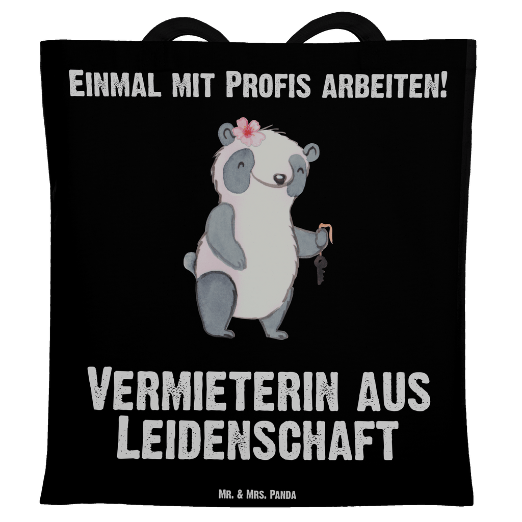 Tragetasche Vermieterin aus Leidenschaft Beuteltasche, Beutel, Einkaufstasche, Jutebeutel, Stoffbeutel, Tasche, Shopper, Umhängetasche, Strandtasche, Schultertasche, Stofftasche, Tragetasche, Badetasche, Jutetasche, Einkaufstüte, Laptoptasche, Beruf, Ausbildung, Jubiläum, Abschied, Rente, Kollege, Kollegin, Geschenk, Schenken, Arbeitskollege, Mitarbeiter, Firma, Danke, Dankeschön