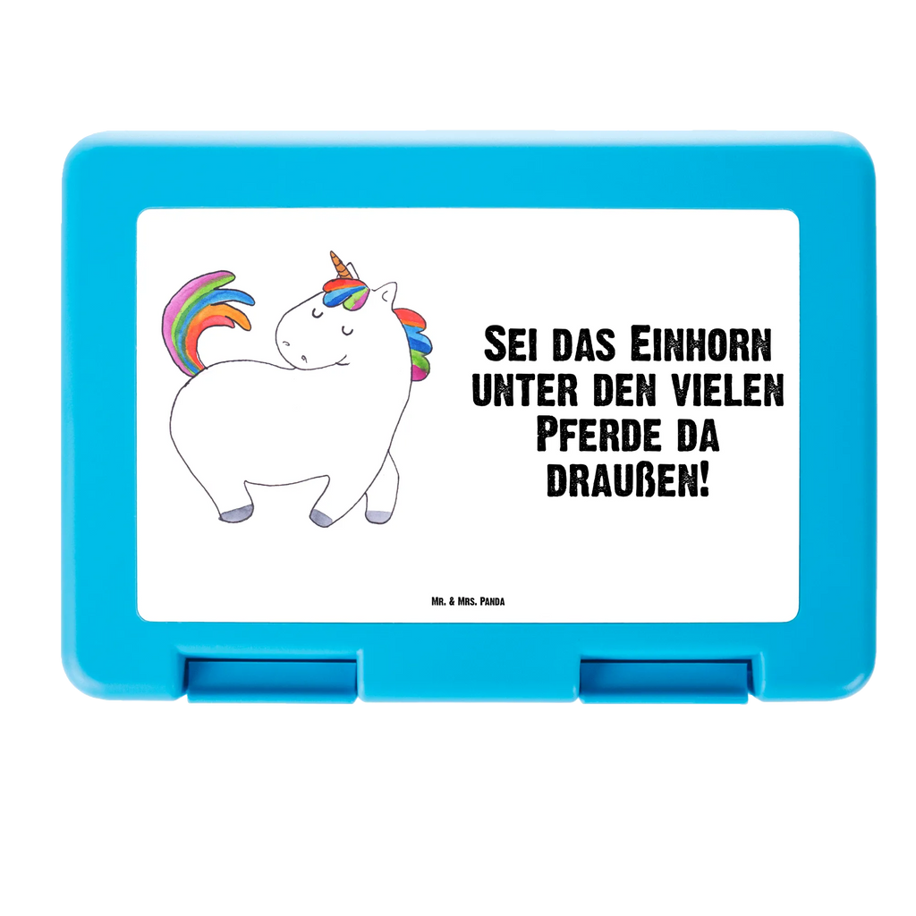 Brotdose Einhorn Stolzieren Brotbox, Snackbox, Lunch box, Butterbrotdose, Brotzeitbox, Einhorn, Einhörner, Einhorn Deko, Pegasus, Unicorn, stolz, anders, bunt, Pferd, Reiter, Reiten, Freundin, Geschenk