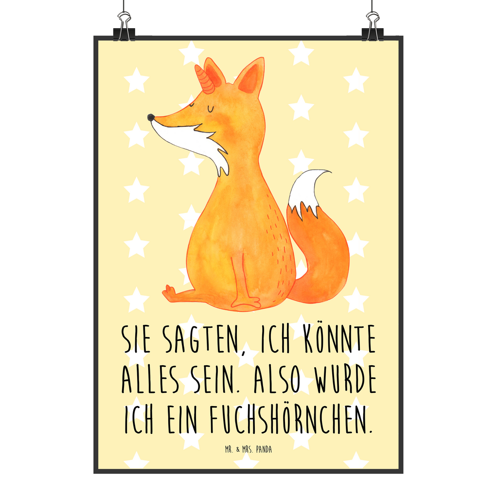 Poster Einhorn Wunsch Poster, Wandposter, Bild, Wanddeko, Küchenposter, Kinderposter, Wanddeko Bild, Raumdekoration, Wanddekoration, Handgemaltes Poster, Mr. & Mrs. Panda Poster, Designposter, Kunstdruck, Posterdruck, Einhorn, Einhörner, Einhorn Deko, Pegasus, Unicorn, Fuchs, Unicorns, Fuchshörnchen, Fuchshorn, Foxycorn, Füchse