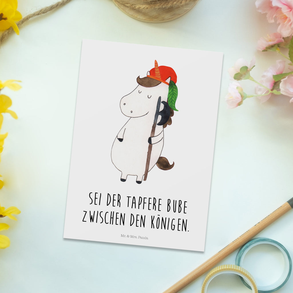 Postkarte Einhorn Junge Postkarte, Karte, Geschenkkarte, Grußkarte, Einladung, Ansichtskarte, Geburtstagskarte, Einladungskarte, Dankeskarte, Ansichtskarten, Einladung Geburtstag, Einladungskarten Geburtstag, Einhorn, Einhörner, Einhorn Deko, Pegasus, Unicorn, Bube, Mittelalter