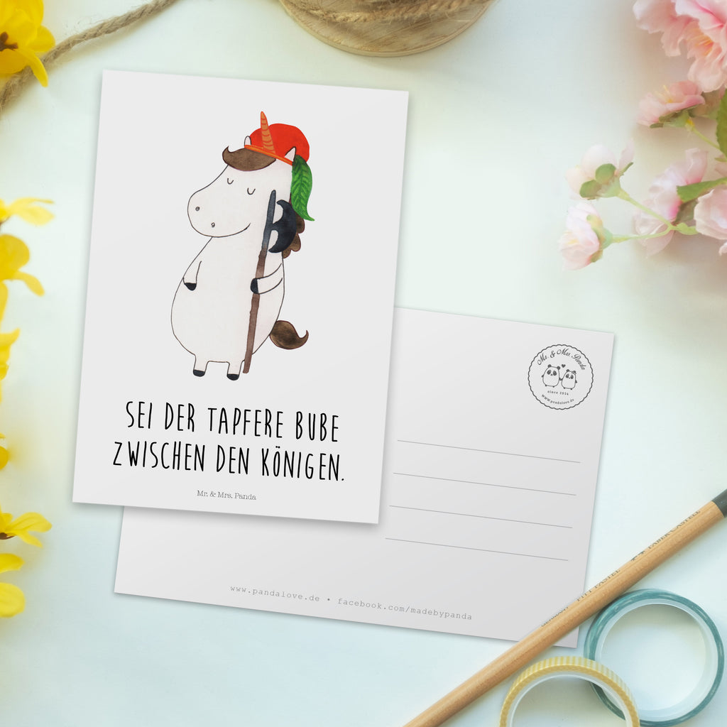 Postkarte Einhorn Junge Postkarte, Karte, Geschenkkarte, Grußkarte, Einladung, Ansichtskarte, Geburtstagskarte, Einladungskarte, Dankeskarte, Ansichtskarten, Einladung Geburtstag, Einladungskarten Geburtstag, Einhorn, Einhörner, Einhorn Deko, Pegasus, Unicorn, Bube, Mittelalter