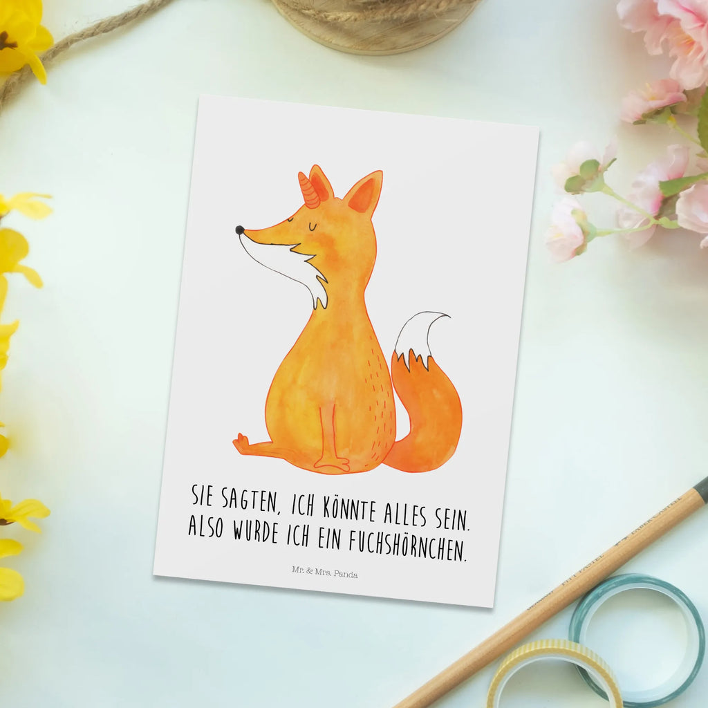 Postkarte Fuchshörnchen Wunsch Postkarte, Karte, Geschenkkarte, Grußkarte, Einladung, Ansichtskarte, Geburtstagskarte, Einladungskarte, Dankeskarte, Ansichtskarten, Einladung Geburtstag, Einladungskarten Geburtstag, Einhorn, Einhörner, Einhorn Deko, Pegasus, Unicorn, Fuchs, Unicorns, Fuchshörnchen, Fuchshorn, Foxycorn, Füchse