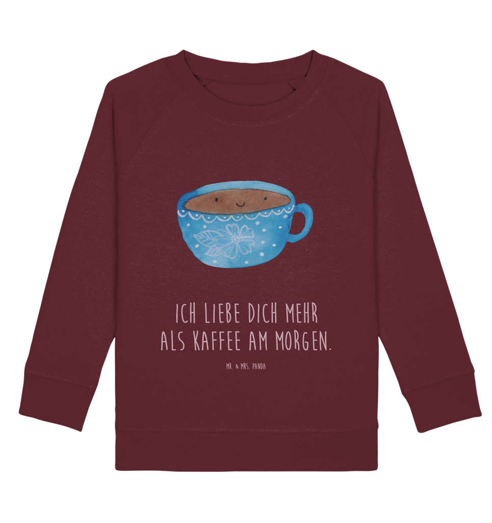 Organic Kinder Pullover Kaffee Tasse Kinder Pullover, Kinder Sweatshirt, Jungen, Mädchen, Tiermotive, Gute Laune, lustige Sprüche, Tiere, Kaffee, Tasse, Liebe, Geschmack, Genuss, Glücklich