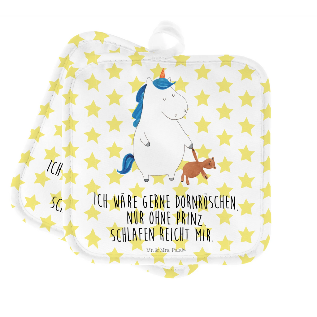 2er Set Topflappen  Einhorn Teddy Topflappen, Topfuntersetzer, Ofenhandschuh, Topflappen Set, Topflappen lustig, Topflappen mit Spruch, Ofenhandschuhe, Topfhandschuhe, Topfhandschuh, Topflappenset, Topflappen 2er Set, Schöne Topflappen, Einhorn, Einhörner, Einhorn Deko, Unicorn, schlafen, gute Nacht, Single, Bett, Träumen, Freundin, Singleleben