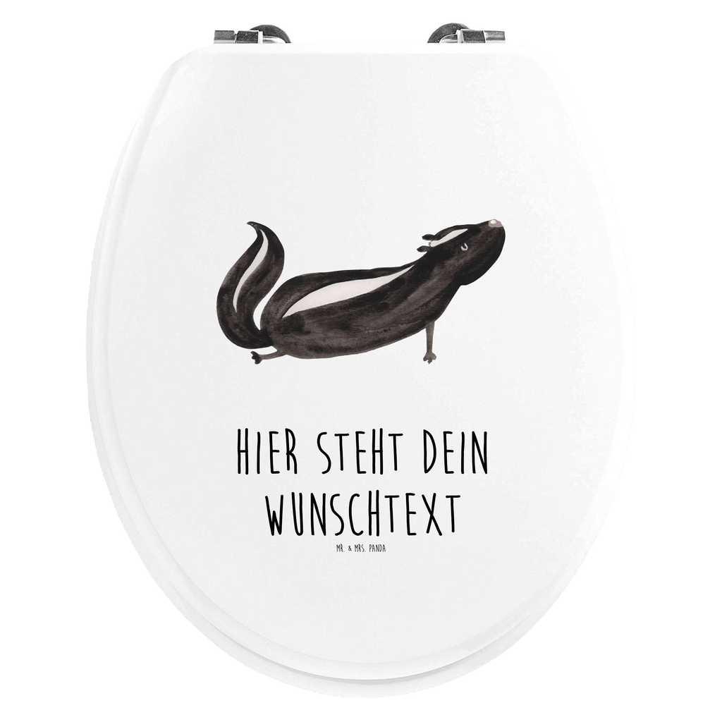 Personalisierter WC Sitz Motiv Stinktier Yoga Personalisierte Klobrille, Personalisierter Klodeckel, Personalisierter Toilettendeckel, Personalisierter WC-Sitz, Toilettendeckel mit Namen, WC Sitz mit Namen, Stinktier, Skunk, Wildtier, Raubtier, Stinker, Stinki, Yoga, Namaste, Lebe, Liebe, Lache