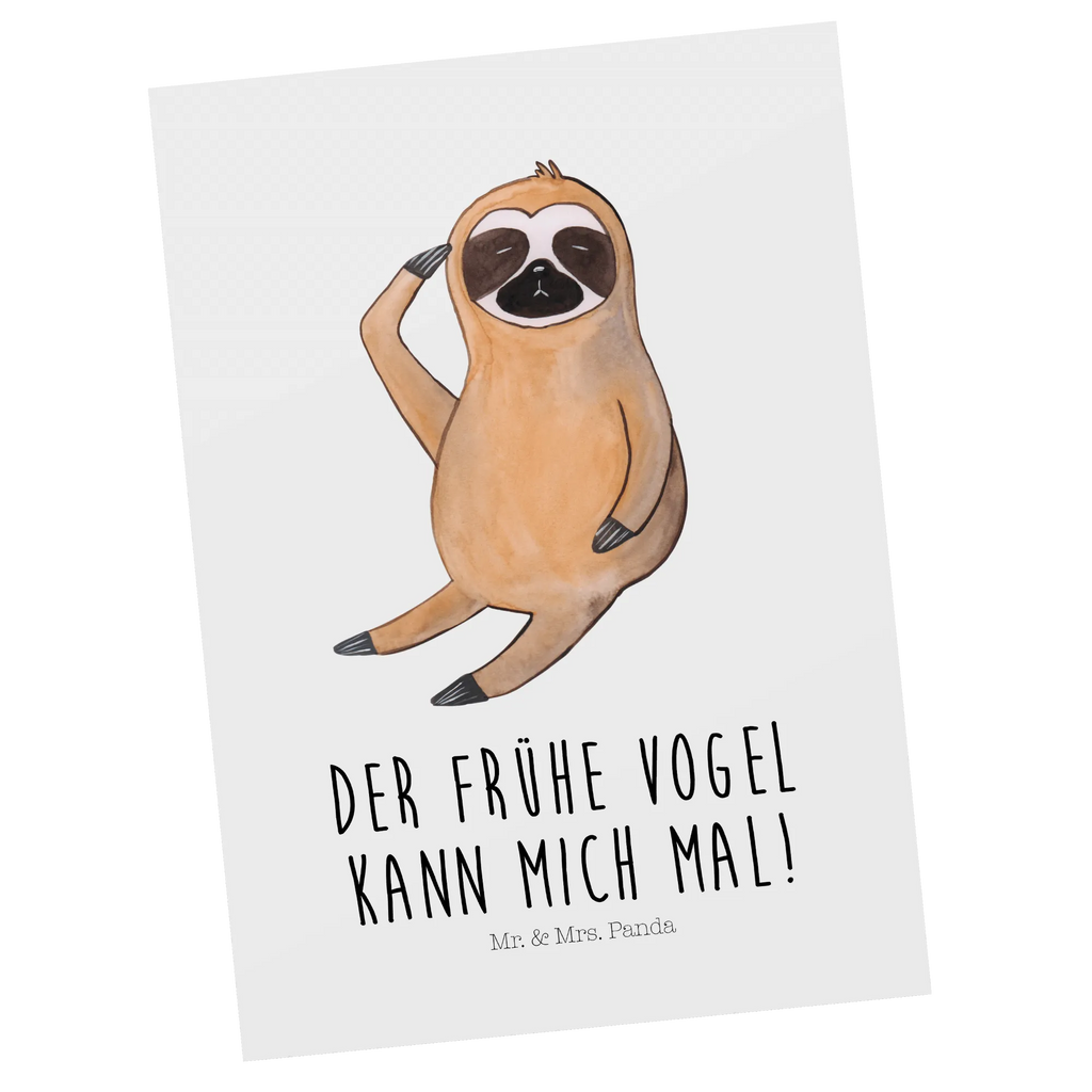 Postkarte Faultier Vogel Postkarte, Karte, Geschenkkarte, Grußkarte, Einladung, Ansichtskarte, Geburtstagskarte, Einladungskarte, Dankeskarte, Ansichtskarten, Einladung Geburtstag, Einladungskarten Geburtstag, Faultier, Faultier Geschenk, Faultier Deko, Faultiere, faul, Lieblingstier, Spinner, früher Vogel, der frühe Vogel, Frühaufsteher, Morgenmuffel, Vogel, Faultierwelt