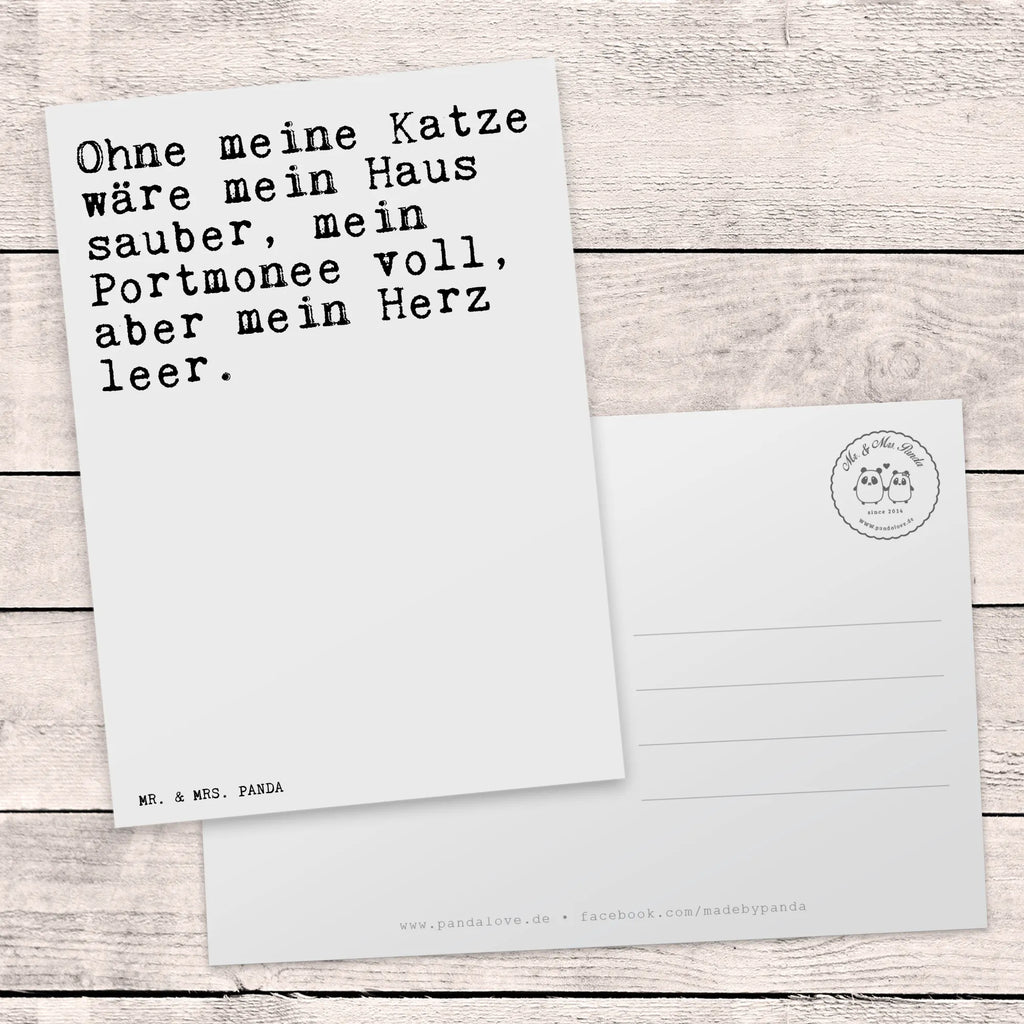 Postkarte Sprüche und Zitate Ohne meine Katze wäre mein Haus sauber, mein Portmonee voll, aber mein Herz leer. Postkarte, Karte, Geschenkkarte, Grußkarte, Einladung, Ansichtskarte, Geburtstagskarte, Einladungskarte, Dankeskarte, Ansichtskarten, Einladung Geburtstag, Einladungskarten Geburtstag, Spruch, Sprüche, lustige Sprüche, Weisheiten, Zitate, Spruch Geschenke, Spruch Sprüche Weisheiten Zitate Lustig Weisheit Worte